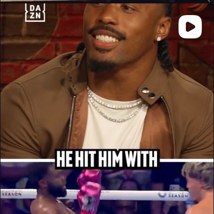 Nick Cross reacting to a boxing match in a commentary reel